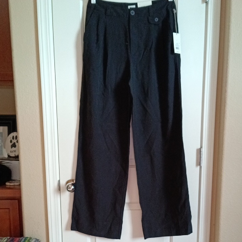 a new day Black Wide-Leg High-Rise Trousers